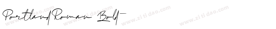 PortlandRoman Bold字体转换
